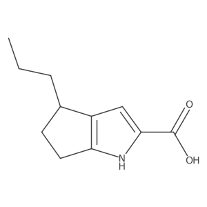 4-Propyl-1,4,5,6-tetrahydrocyclopenta[b]pyrrole-2-carboxylic acid结构式