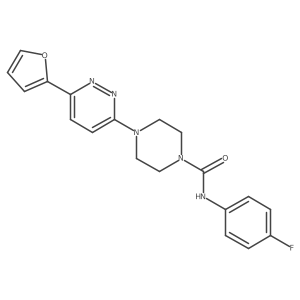 N-(4-fluorophenyl)-4-[6-(furan-2-yl)pyridazin-3-yl]piperazine-1-carboxamide结构式