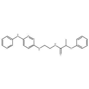 2-phenoxy-N-(2-((6-(pyridin-3-ylamino)pyridazin-3-yl)amino)ethyl)propanamide结构式