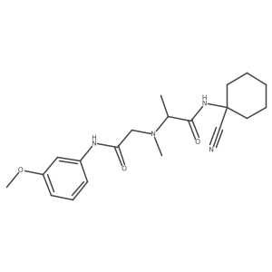 N-(1-cyanocyclohexyl)-2-({[(3-methoxyphenyl)carbamoyl]methyl}(methyl)amino)propanamide结构式