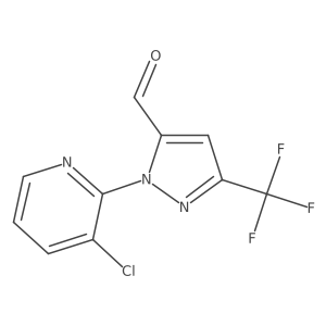 2-(3-Chloropyridin-2-yl)-5-(trifluoromethyl)pyrazole-3-carbaldehyde结构式