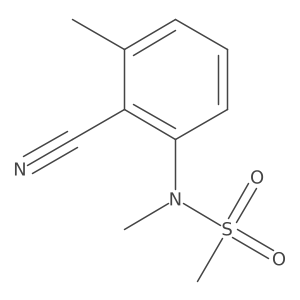 N-(2-cyano-3-methylphenyl)-N-methylmethanesulfonamide结构式
