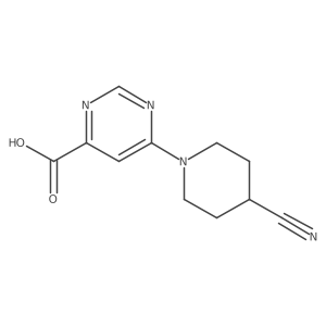 6-(4-Cyanopiperidin-1-yl)pyrimidine-4-carboxylic acid Structure