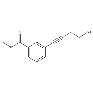 3-(4-Hydroxy-1-butyn-1-yl)benzoic acid methyl ester结构式