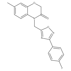 4-((3-(4-fluorophenyl)-1,2,4-oxadiazol-5-yl)methyl)-7-methyl-2H-benzo[b][1,4]oxazin-3(4H)-one Structure