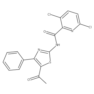 N-(5-acetyl-4-phenyl-1,3-thiazol-2-yl)-3,6-dichloropyridine-2-carboxamide Structure