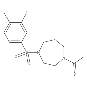 1-[4-[(3,4-Difluorophenyl)sulfonyl]hexahydro-1H-1,4-diazepin-1-yl]ethanone结构式