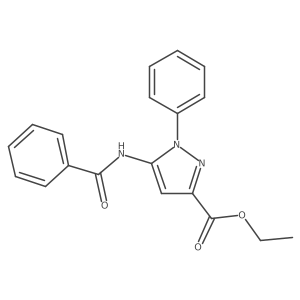 ethyl 1-phenyl-5-[(phenylcarbonyl)amino]-1H-pyrazole-3-carboxylate结构式