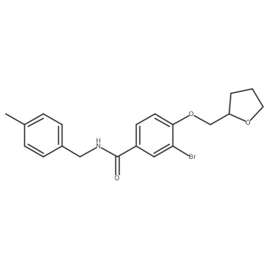3-Bromo-N-[(4-methylphenyl)methyl]-4-[(tetrahydro-2-furanyl)methoxy]benzamide Structure