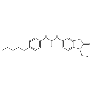 1-(4-Butoxyphenyl)-3-(1-ethyl-2-oxoindolin-5-yl)urea Structure
