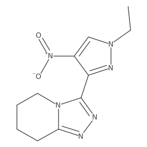 3-(1-ethyl-4-nitro-1H-pyrazol-3-yl)-5,6,7,8-tetrahydro[1,2,4]triazolo[4,3-a]pyridine结构式