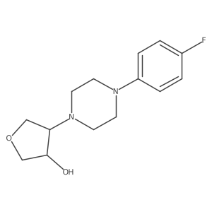4-[4-(4-Fluorophenyl)piperazin-1-yl]tetrahydrofuran-3-ol结构式