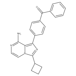 [4-(8-Amino-3-cyclobutylimidazo[1,5-a]pyrazin-1-yl)phenyl]phenylmethanone结构式