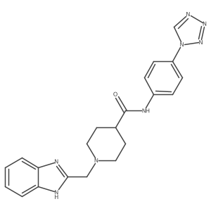 1-((1H-benzo[d]imidazol-2-yl)methyl)-N-(4-(1H-tetrazol-1-yl)phenyl)piperidine-4-carboxamide Structure