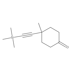 4-Methyl-4-((trimethylsilyl)ethynyl)cyclohexanone Structure