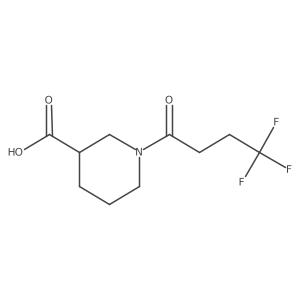 1-(4,4,4-Trifluorobutanoyl)piperidine-3-carboxylic acid结构式