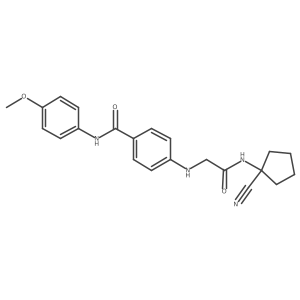 4-({[(1-cyanocyclopentyl)carbamoyl]methyl}amino)-N-(4-methoxyphenyl)benzamide Structure