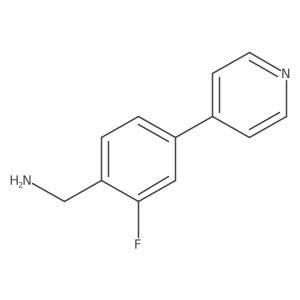 (2-Fluoro-4-(pyridin-4-yl)phenyl)methanamine结构式