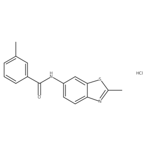 3-methyl-N-(2-methyl-1,3-benzothiazol-6-yl)benzamide;hydrochloride Structure