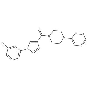(1-(3-fluorophenyl)-1H-1,2,3-triazol-4-yl)(4-phenylpiperazin-1-yl)methanone结构式