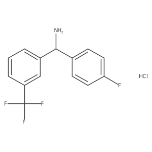 (4-Fluorophenyl)[3-(trifluoromethyl)phenyl]methanamine hydrochloride结构式