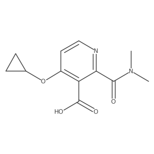 4-Cyclopropoxy-2-(dimethylcarbamoyl)nicotinic acid Structure
