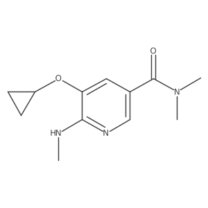 5-Cyclopropoxy-N,N-dimethyl-6-(methylamino)nicotinamide结构式