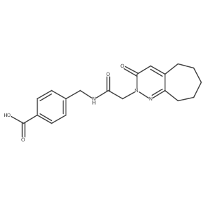 4-({[(3-oxo-3,5,6,7,8,9-hexahydro-2H-cyclohepta[c]pyridazin-2-yl)acetyl]amino}methyl)benzoic acid Structure