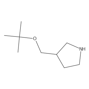 3-(Tert-butoxymethyl)pyrrolidine结构式