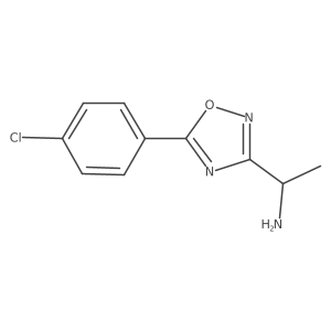 1-[5-(4-Chlorophenyl)-1,2,4-oxadiazol-3-yl]ethan-1-amine结构式