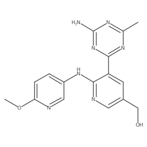 (5-(4-Amino-6-methyl-1,3,5-triazin-2-yl)-6-(6-methoxypyridin-3-ylamino)pyridin-3-yl)methanol Structure