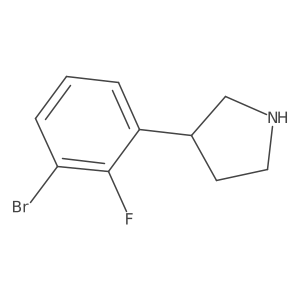 3-(3-Bromo-2-fluorophenyl)pyrrolidine Structure