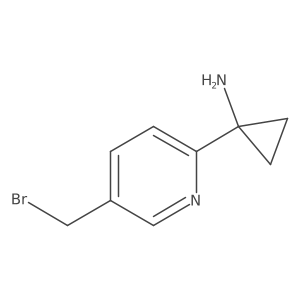 1-(5-(Bromomethyl)pyridin-2-yl)cyclopropanamine结构式