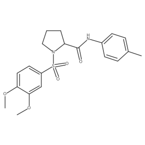 2-Pyrrolidinecarboxamide, 1-[(3,4-dimethoxyphenyl)sulfonyl]-N-(4-methylphenyl)-结构式