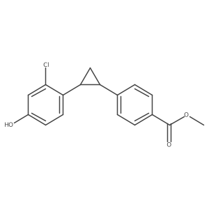 methyl 4-[(1R,2R)-2-(2-chloro-4-hydroxyphenyl)cyclopropyl]benzoate Structure