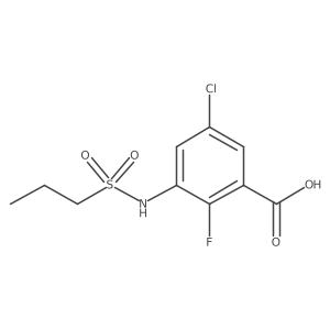 5-Chloro-2-fluoro-3-(propylsulfonamido)benzoic acid结构式