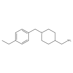 {1-[(4-Ethylphenyl)methyl]piperidin-4-yl}methanamine Structure