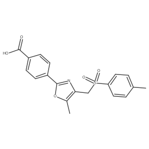 4-(5-Methyl-4-{[(4-methylphenyl)sulfonyl]methyl}-1,3-oxazol-2-yl)benzoic Acid结构式