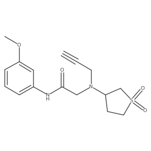 2-[(1,1-dioxo-1lambda6-thiolan-3-yl)(prop-2-yn-1-yl)amino]-N-(3-methoxyphenyl)acetamide Structure