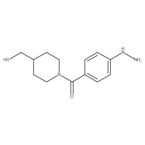 (4-Hydrazinylphenyl)(4-(hydroxymethyl)piperidin-1-yl)methanone Structure