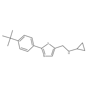 N-((2-(4-(tert-butyl)phenyl)thiazol-5-yl)methyl)cyclopropanamine结构式