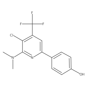 4-(5-Chloro-6-dimethylamino-4-trifluoromethyl-pyridin-2-yl)-phenol结构式