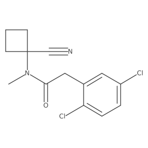 N-(1-cyanocyclobutyl)-2-(2,5-dichlorophenyl)-N-methylacetamide结构式
