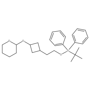 tert-butyl(diphenyl){2-[3-(tetrahydro-2H-pyran-2-yloxy)cyclobutyl]ethoxy}silane结构式