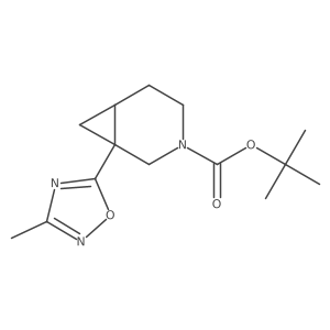 3-Azabicyclo[4.1.0]heptane-3-carboxylic acid, 1-(3-methyl-1,2,4-oxadiazol-5-yl)-, 1,1-dimethylethyl ester Structure