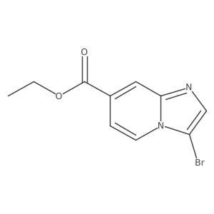 Ethyl 3-bromoimidazo[1,2-a]pyridine-7-carboxylate结构式