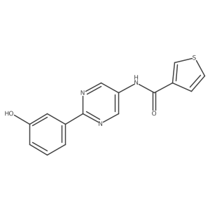 3-Thiophenecarboxamide, N-[2-(3-hydroxyphenyl)-5-pyrimidinyl]- Structure
