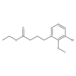 Ethyl 4-[3-bromo-2-(methyloxy)phenyl]butanoate Structure