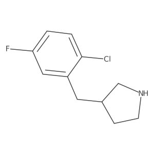 3-[(2-Chloro-5-fluorophenyl)methyl]pyrrolidine Structure