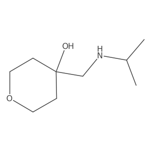 4-{[(Propan-2-yl)amino]methyl}oxan-4-ol结构式